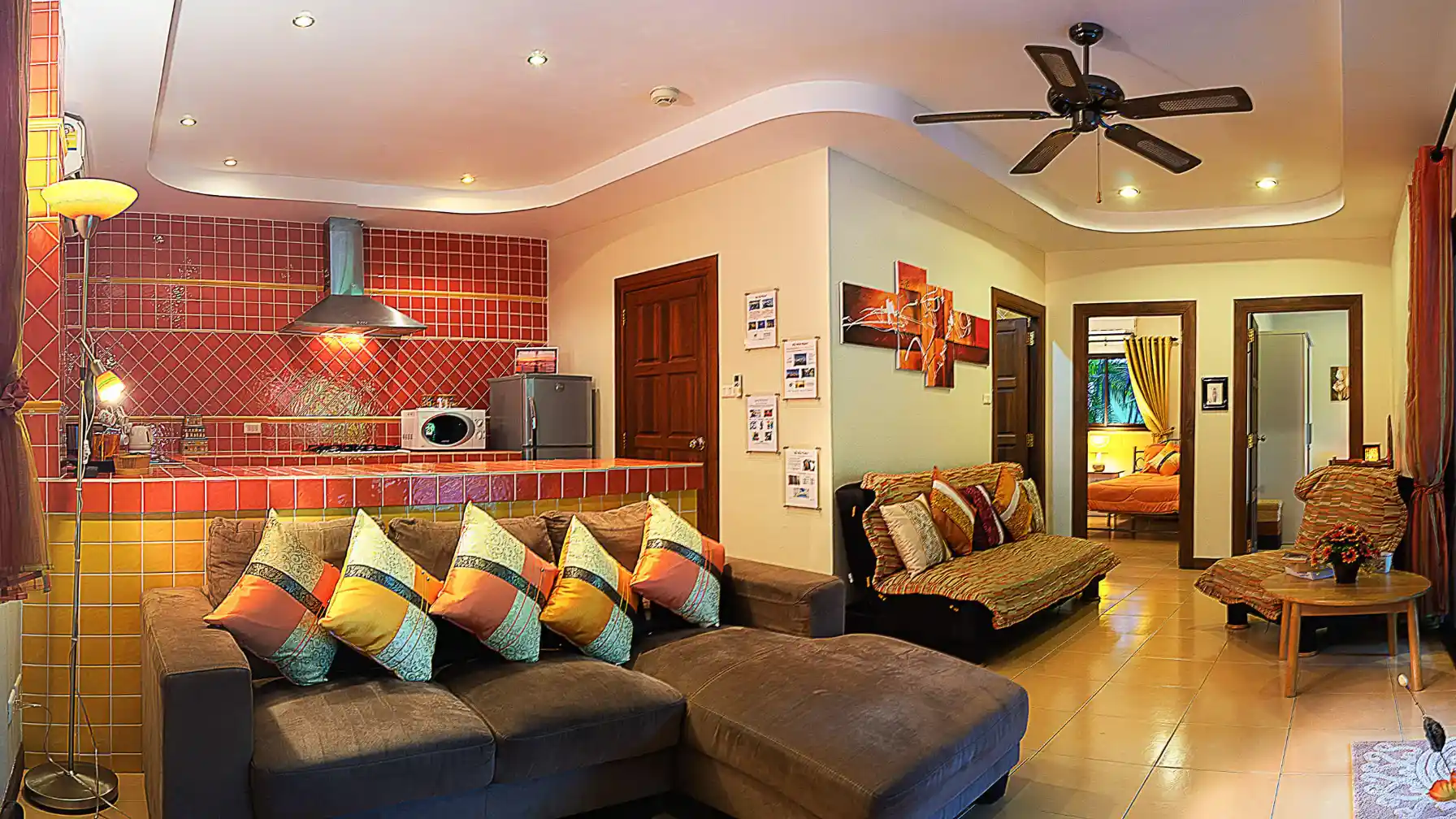 Lakeside Villa living room seating area